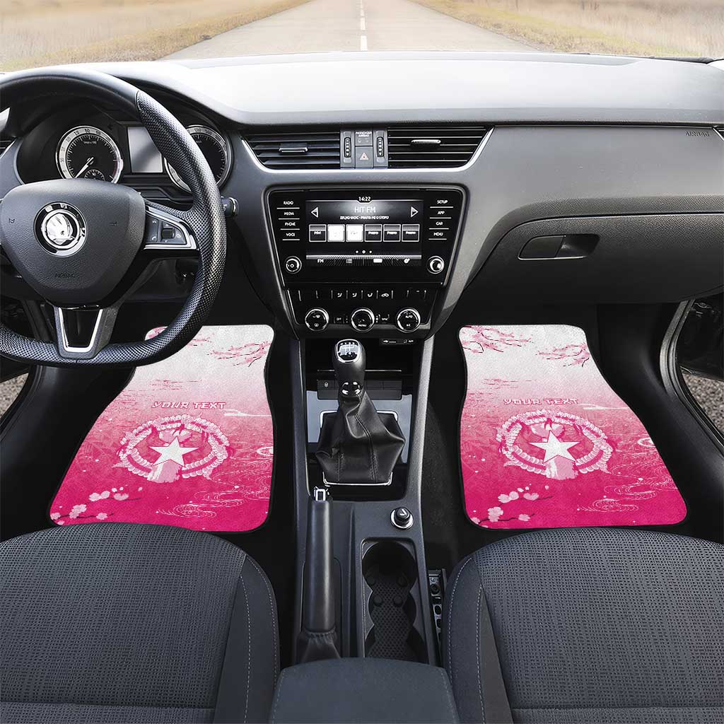 Sakura Marianas Car Mats CNMI Seal LT05 Set 2pcs - Front Pink - Polynesian Pride