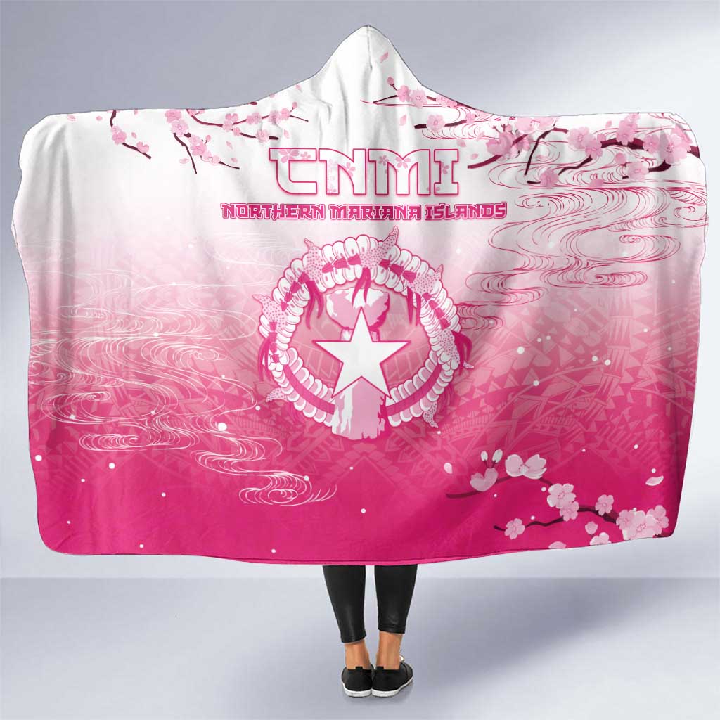 Sakura Marianas Hooded Blanket CNMI Seal LT05 One Size Pink - Polynesian Pride