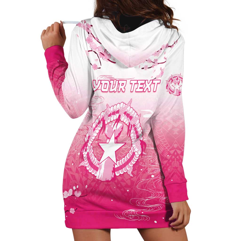 Personalized Sakura Marianas Hoodie Dress CNMI Seal LT05 - Polynesian Pride