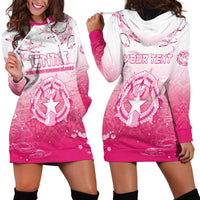 Personalized Sakura Marianas Hoodie Dress CNMI Seal LT05 - Polynesian Pride