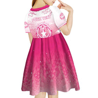 Personalized Sakura Marianas Kid Short Sleeve Dress CNMI Seal LT05 - Polynesian Pride
