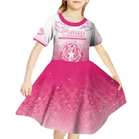 Personalized Sakura Marianas Kid Short Sleeve Dress CNMI Seal LT05 - Polynesian Pride