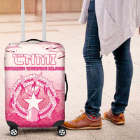 Sakura Marianas Luggage Cover CNMI Seal LT05 Pink - Polynesian Pride