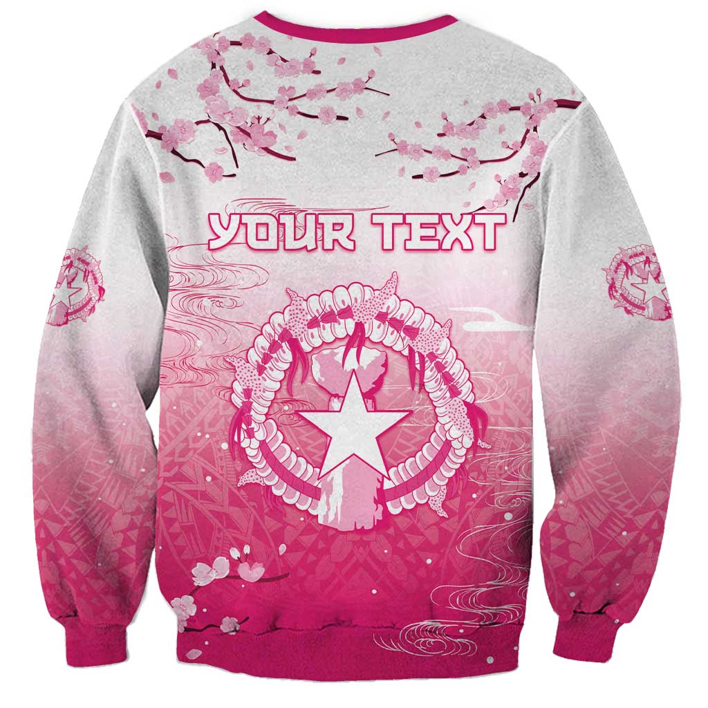 Personalized Sakura Marianas Sweatshirt CNMI Seal LT05 - Polynesian Pride