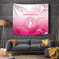 Sakura Marianas Tapestry CNMI Seal LT05 Pink - Polynesian Pride