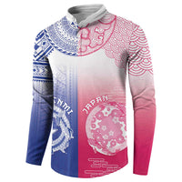 Custom Northern Mariana Islands And Japan Together Button Sweatshirt LT05 - Polynesian Pride