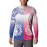 Custom Northern Mariana Islands And Japan Together Button Sweatshirt LT05 - Polynesian Pride