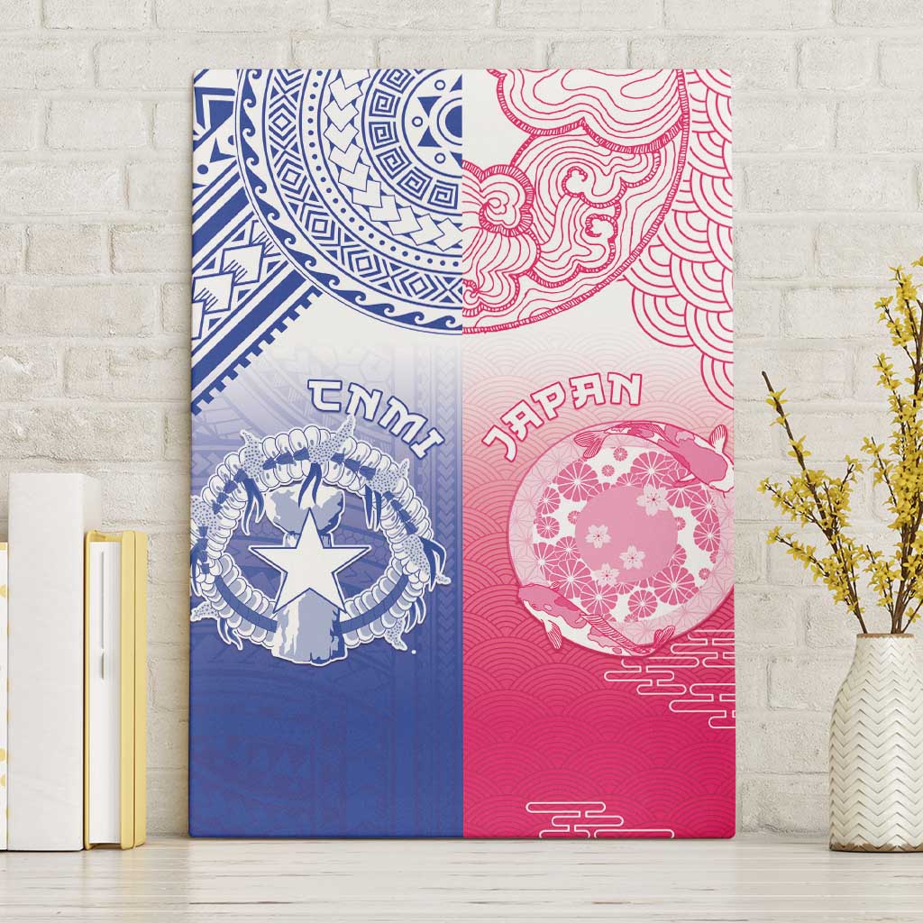 Northern Mariana Islands And Japan Together Canvas Wall Art LT05 Without Frame White - Polynesian Pride