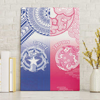 Northern Mariana Islands And Japan Together Canvas Wall Art LT05 Without Frame White - Polynesian Pride