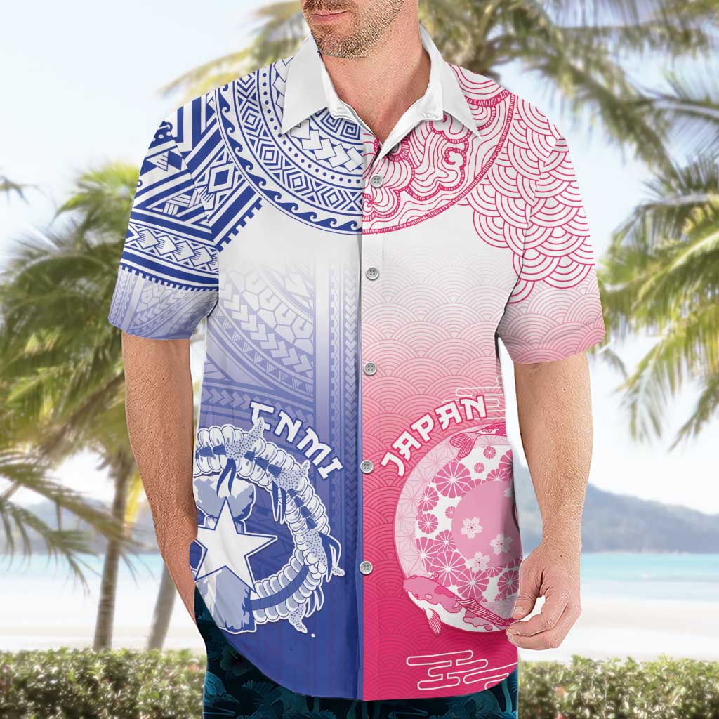 Custom Northern Mariana Islands And Japan Together Hawaiian Shirt LT05 - Polynesian Pride