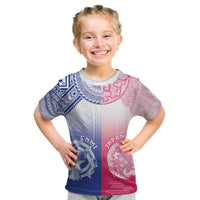 Custom Northern Mariana Islands And Japan Together Kid T Shirt LT05 White - Polynesian Pride