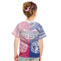 Custom Northern Mariana Islands And Japan Together Kid T Shirt LT05 - Polynesian Pride