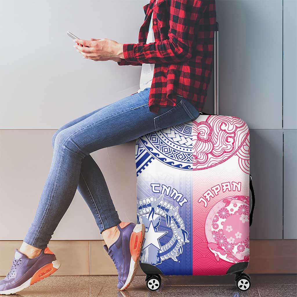 Northern Mariana Islands And Japan Together Luggage Cover LT05 - Polynesian Pride