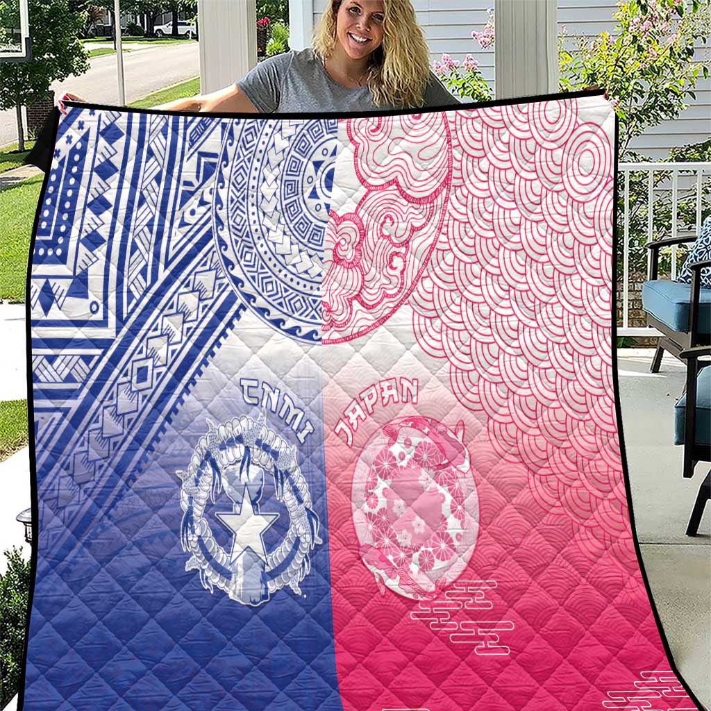 Northern Mariana Islands And Japan Together Quilt LT05 White - Polynesian Pride