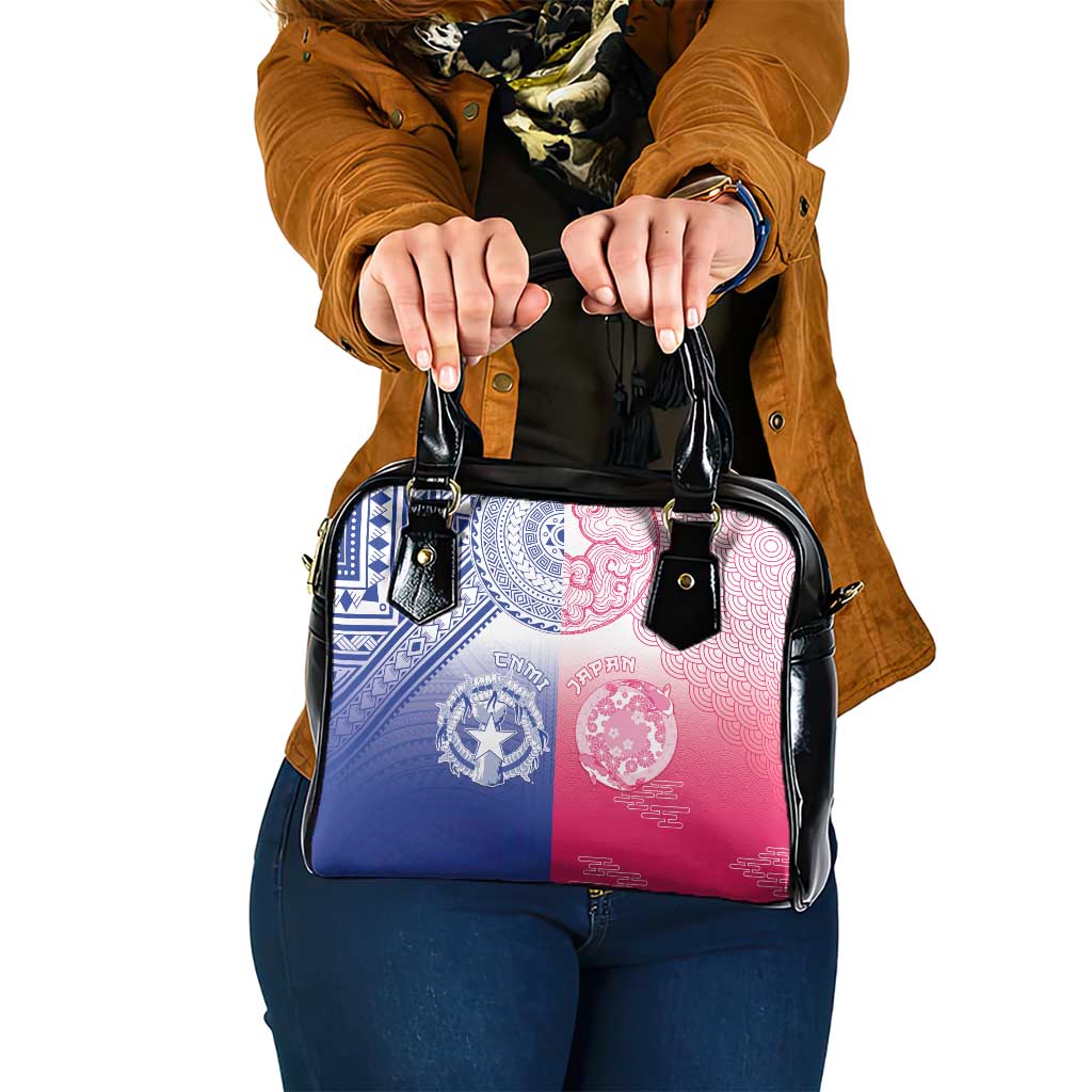 Northern Mariana Islands And Japan Together Shoulder Handbag LT05 One Size White - Polynesian Pride
