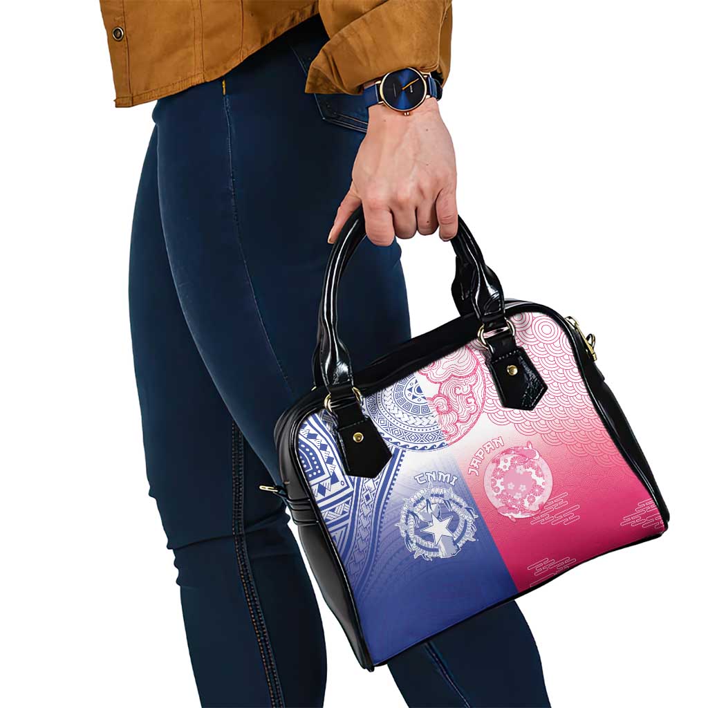 Northern Mariana Islands And Japan Together Shoulder Handbag LT05 - Polynesian Pride