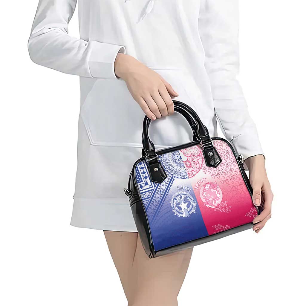 Northern Mariana Islands And Japan Together Shoulder Handbag LT05 - Polynesian Pride