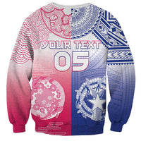 Custom Northern Mariana Islands And Japan Together Sweatshirt LT05 - Polynesian Pride