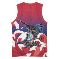 Guam Blue Marlin Fishing Basketball Jersey Polynesian Style LT05 - Polynesian Pride