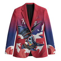 Guam Blue Marlin Fishing Blazer Polynesian Style LT05 Unisex Red - Polynesian Pride
