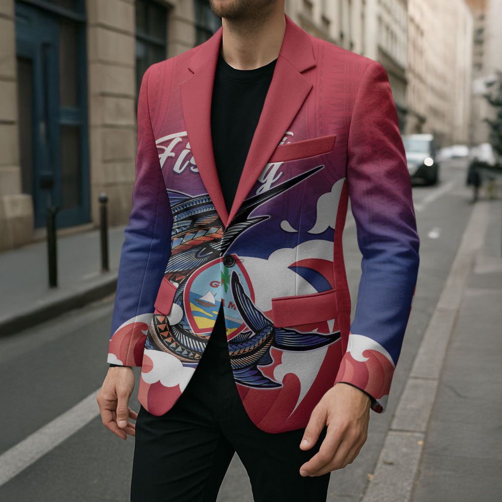 Guam Blue Marlin Fishing Blazer Polynesian Style LT05 - Polynesian Pride