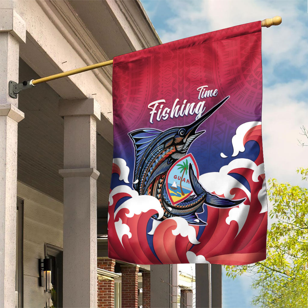 Guam Blue Marlin Fishing Garden Flag Polynesian Style LT05 House Flag Red - Polynesian Pride