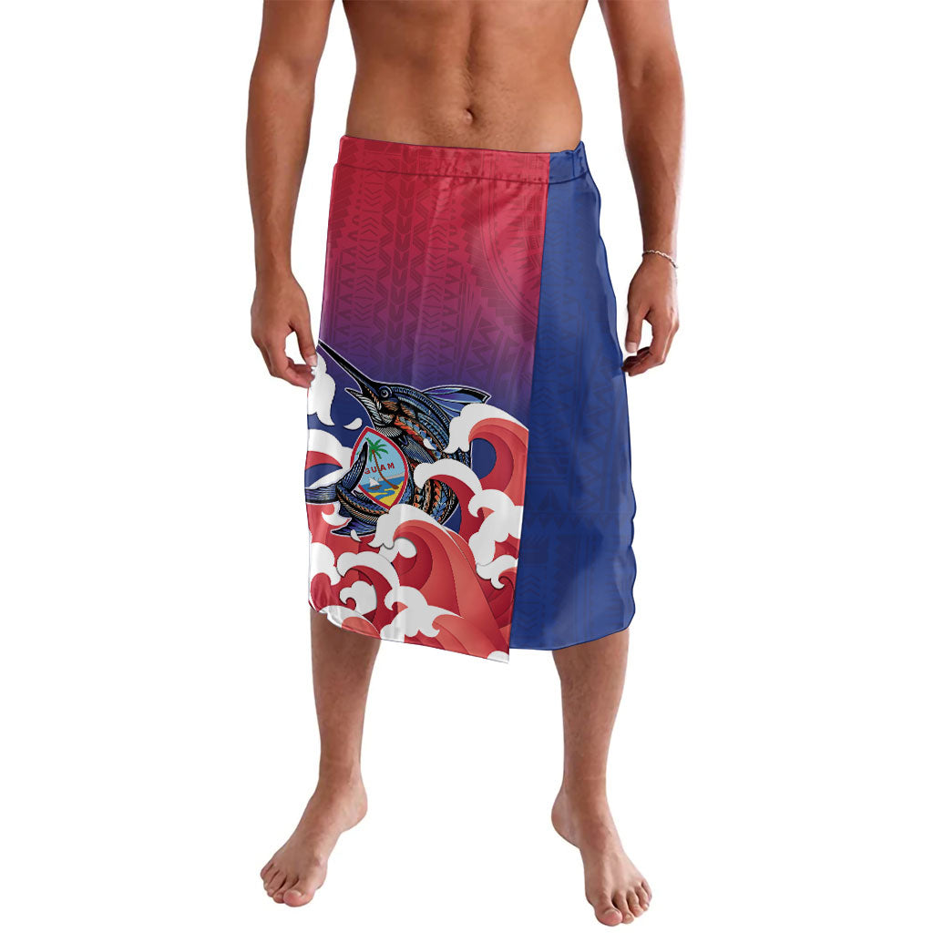 Guam Blue Marlin Fishing Lavalava Polynesian Style LT05 Red - Polynesian Pride