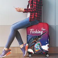 Guam Blue Marlin Fishing Luggage Cover Polynesian Style LT05 - Polynesian Pride