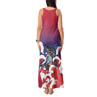 Guam Blue Marlin Fishing Tank Maxi Dress Polynesian Style LT05 - Polynesian Pride