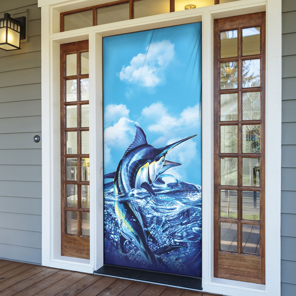 Hawaii Blue Marlin Fishing Door Cover LT05 - Polynesian Pride