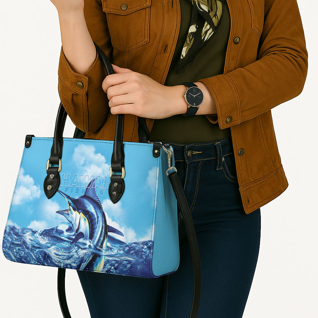 Hawaii Blue Marlin Fishing Leather Bag LT05 - Polynesian Pride