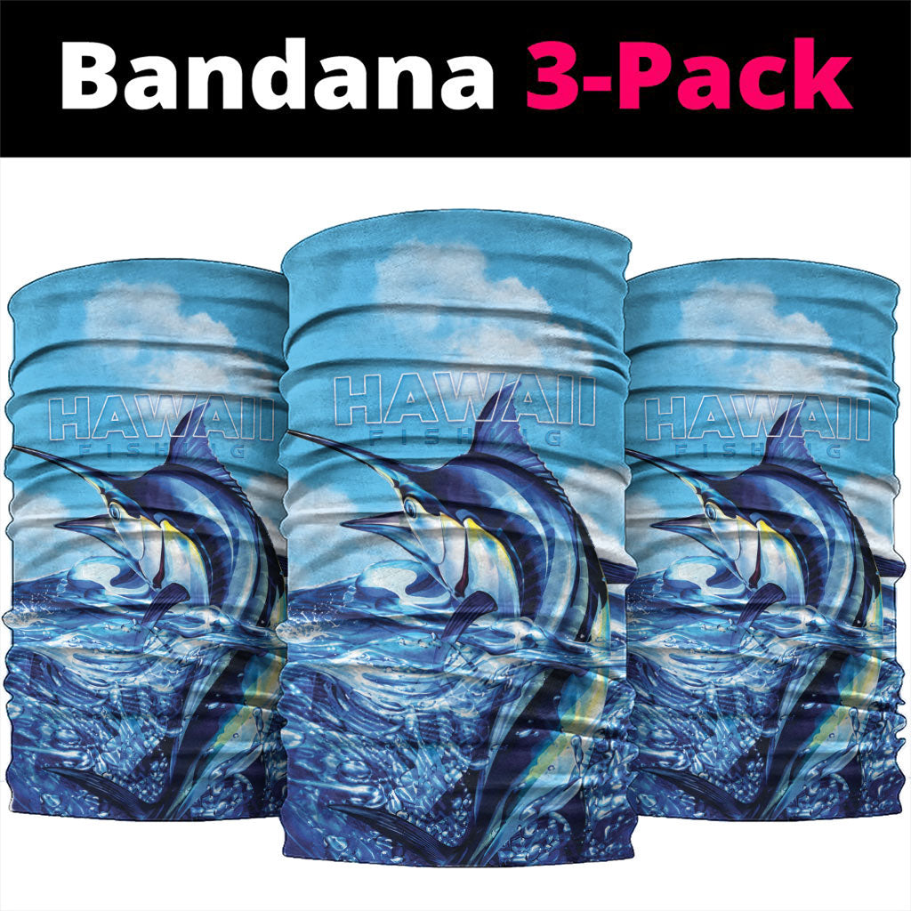 Hawaii Blue Marlin Fishing Neck Gaiter LT05 package One Size: 25*50cm Blue - Polynesian Pride