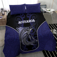 New Zealand Aotearoa Bedding Set Blue Marlin Fishing Maori Pattern LT05 - Polynesian Pride