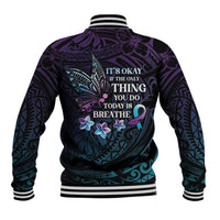 Polynesia Suicide Prevention Awareness Baseball Jacket Keep Going The World Needs You LT05 - Polynesian Pride