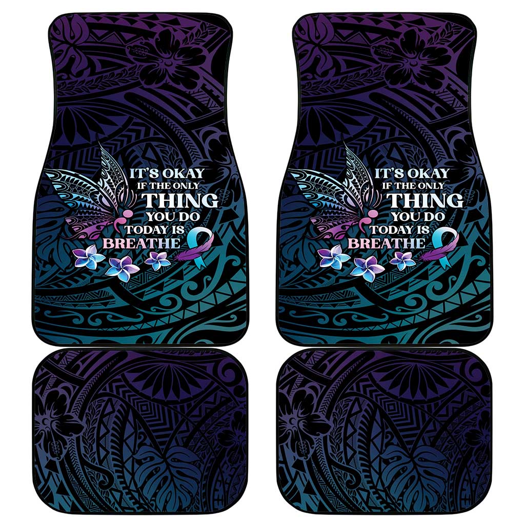 Polynesia Suicide Prevention Awareness Car Mats Keep Going The World Needs You LT05 - Polynesian Pride