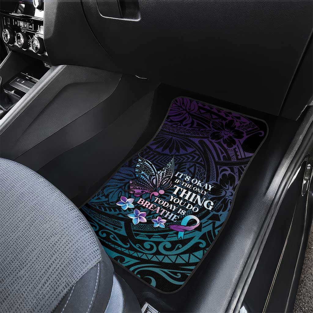 Polynesia Suicide Prevention Awareness Car Mats Keep Going The World Needs You LT05 - Polynesian Pride