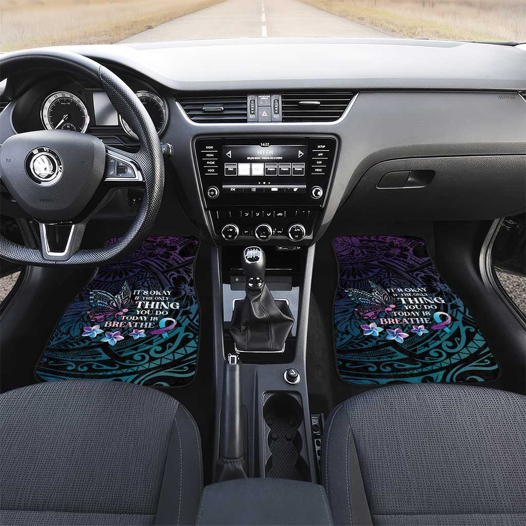 Polynesia Suicide Prevention Awareness Car Mats Keep Going The World Needs You LT05 Set 2pcs - Front Purple - Polynesian Pride