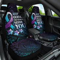 Polynesia Suicide Prevention Awareness Car Seat Cover Keep Going The World Needs You LT05 One Size Purple - Polynesian Pride