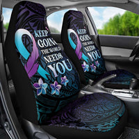 Polynesia Suicide Prevention Awareness Car Seat Cover Keep Going The World Needs You LT05 - Polynesian Pride