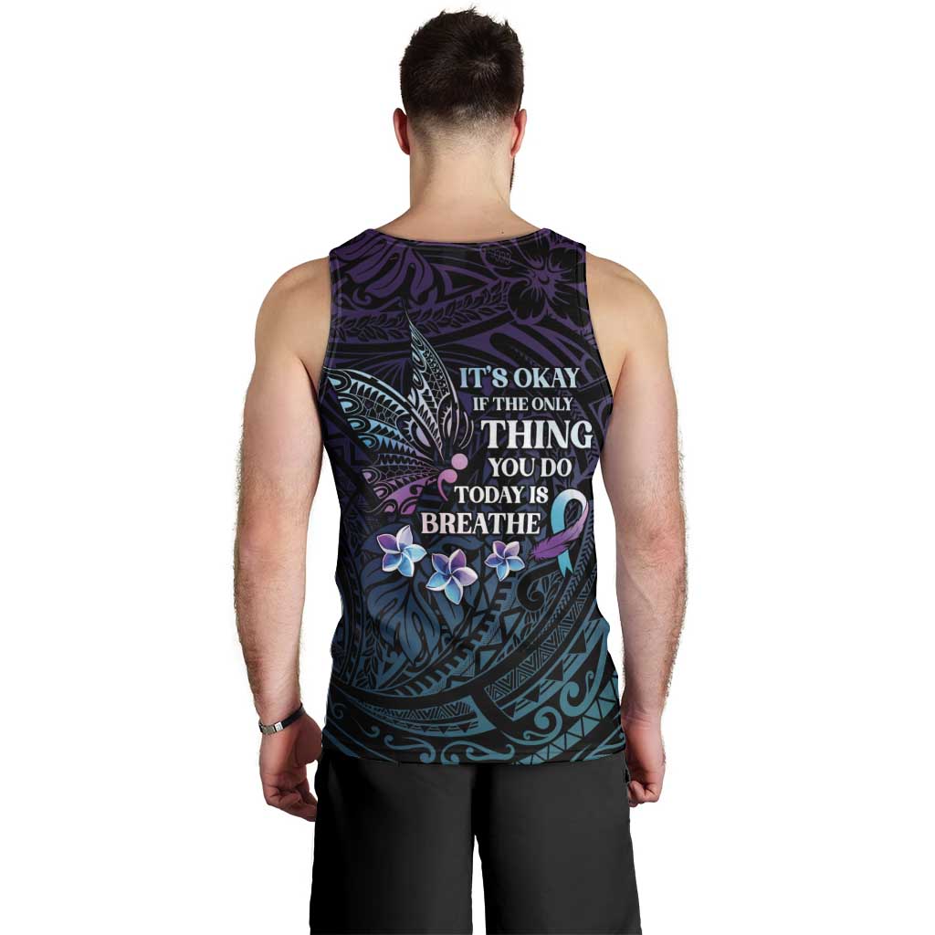 Polynesia Suicide Prevention Awareness Men Tank Top Keep Going The World Needs You LT05 - Polynesian Pride