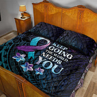 Polynesia Suicide Prevention Awareness Quilt Bed Set Keep Going The World Needs You LT05 - Polynesian Pride