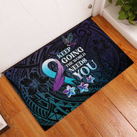 Polynesia Suicide Prevention Awareness Rubber Doormat Keep Going The World Needs You LT05 - Polynesian Pride