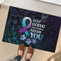 Polynesia Suicide Prevention Awareness Rubber Doormat Keep Going The World Needs You LT05 - Polynesian Pride