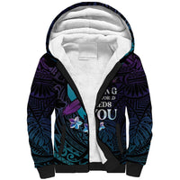 Polynesia Suicide Prevention Awareness Sherpa Hoodie Keep Going The World Needs You LT05 Unisex Purple - Polynesian Pride