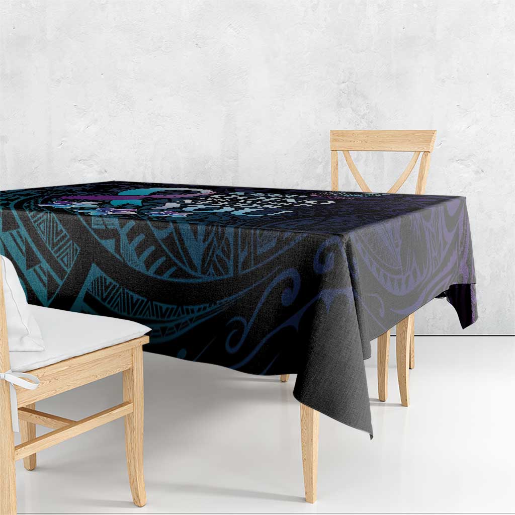 Polynesia Suicide Prevention Awareness Tablecloth Keep Going The World Needs You LT05 - Polynesian Pride