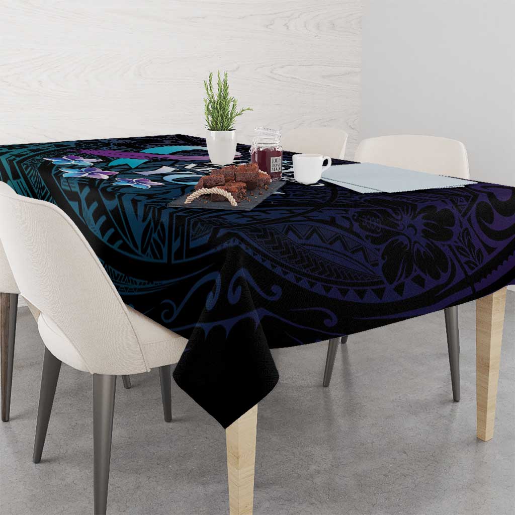 Polynesia Suicide Prevention Awareness Tablecloth Keep Going The World Needs You LT05 - Polynesian Pride