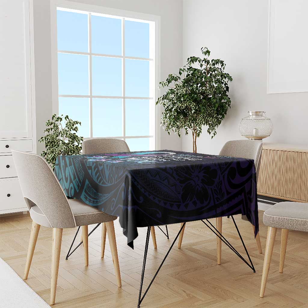 Polynesia Suicide Prevention Awareness Tablecloth Keep Going The World Needs You LT05 - Polynesian Pride