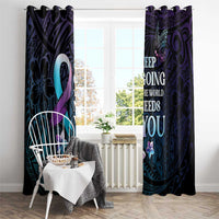 Polynesia Suicide Prevention Awareness Window Curtain Keep Going The World Needs You LT05 - Polynesian Pride