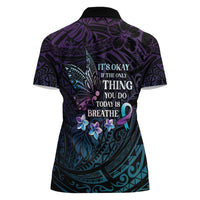 Polynesia Suicide Prevention Awareness Women Polo Shirt Keep Going The World Needs You LT05 - Polynesian Pride