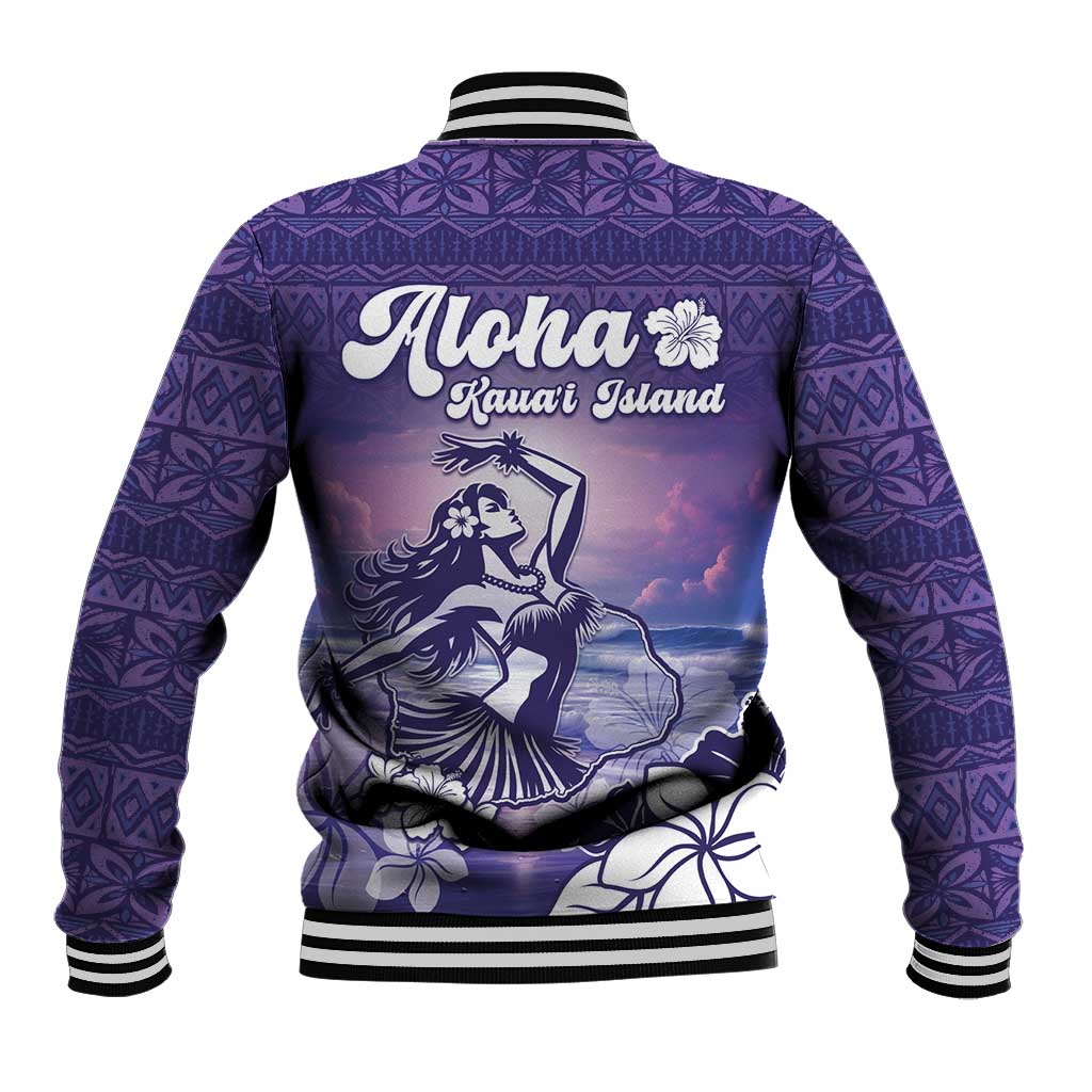 Aloha Hawaii Kauai Island Baseball Jacket Hula Till You Drop LT05 - Polynesian Pride
